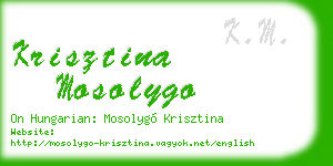 krisztina mosolygo business card