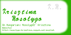 krisztina mosolygo business card